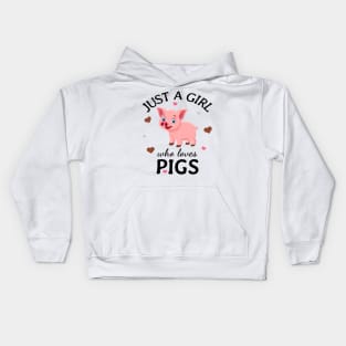 Just a Girl Who Loves pigs Gift Kids Hoodie